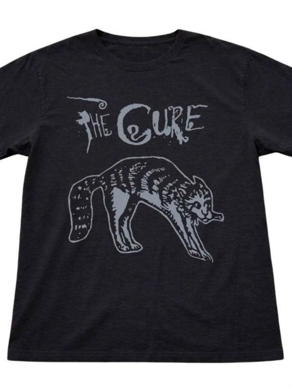 Gildan Black Short-Sleeve Tee with Gray Wolf Graphic